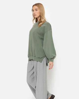 AME ULLA VINTAGE GREEN OVERSIZED SWEATSHIRT