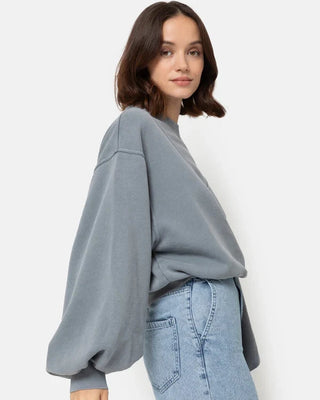AME KIM VINTAGE GREY SWEATSHIRT W/PUFF SLEEVES