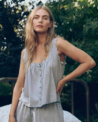 THE GREAT THE EYELET TANK TRUE WHITE