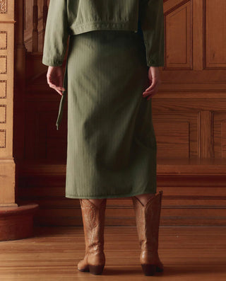 THE GREAT THE WRAP SKIRT CLASSIC ARMY