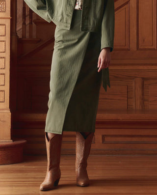 THE GREAT THE WRAP SKIRT CLASSIC ARMY