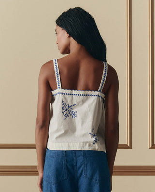 THE GREAT THE WEEKEND TANK W/ HANKY EMBROIDERY