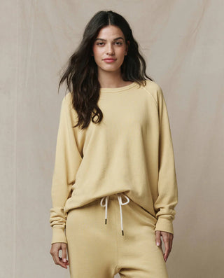 THE GREAT THE COLLEGE SWEATSHIRT BUTTER YELLOW