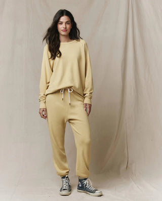 THE GREAT THE STADIUM SWEATPANT BUTTER YELLOW