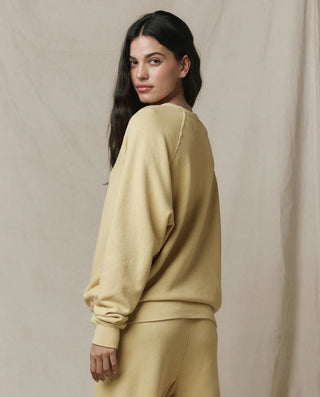 THE GREAT THE COLLEGE SWEATSHIRT BUTTER YELLOW