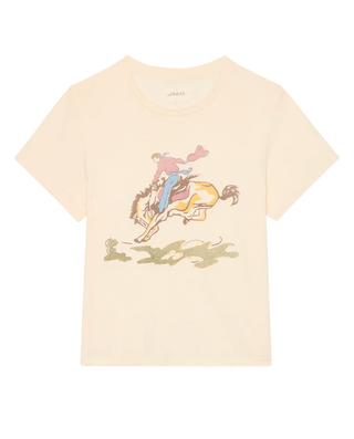THE GREAT THE LITTLE TEE W/ RIDER GRAPHIC WASHED WHITE