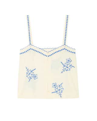THE GREAT THE WEEKEND TANK W/ HANKY EMBROIDERY