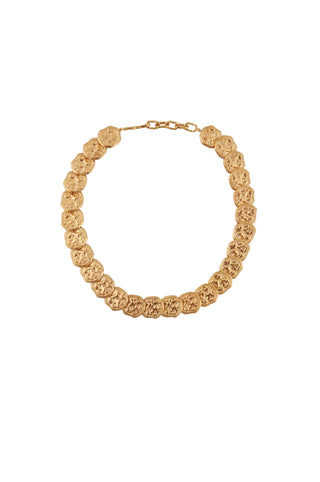 JLC STATEMENT FEMININE WAVES COIN NECKLACE