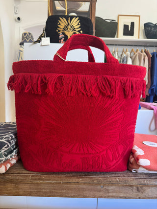 SUN OF A BEACH OVERSIZED BEACH BAG ATHENS TILES BLOODY MARY