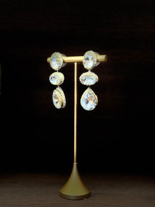 DEEPA GURNANI HADLEE EARRINGS SILVER