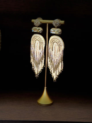 DEEPA GURNANI ISHANI EARRINGS IVORY