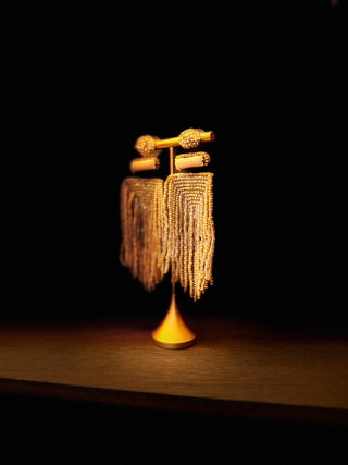 DEEPA GURNANI JODY EARRINGS BEIGE