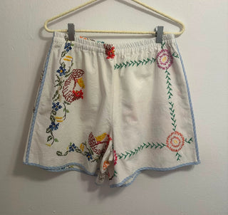 RELAX RE-LUX SHORTS EMBROIDERED COTTON
