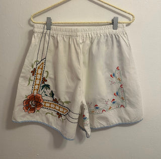 RELAX RE-LUX SHORTS EMBROIDERED COTTON
