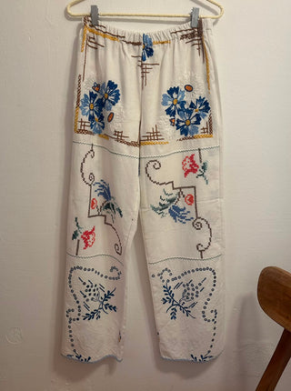 RELAX RE-LUX PJ PANTS EMBROIDERED COTTON