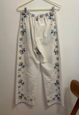 RELAX RE-LUX PJ PANTS EMBROIDERED COTTON
