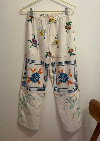 RELAX RE-LUX PJ PANTS EMBROIDERED COTTON