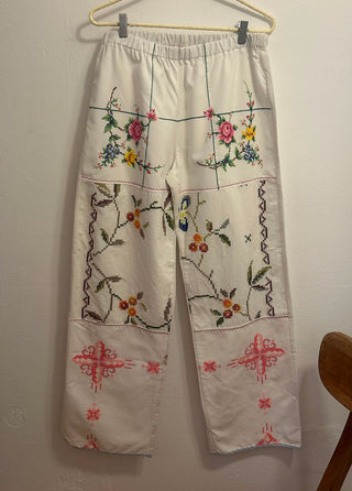 RELAX RE-LUX PJ PANTS EMBROIDERED COTTON