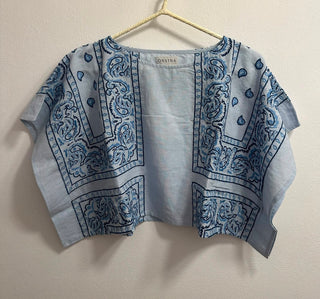 ORSINA BANDANA TOP PASTEL LIGHT BLUE