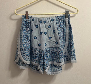 ORSINA BANDANA SHORTS PASTEL LIGHT BLUE