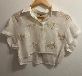 BENARAS BONDI PALM SHORT SHIRT WHITE