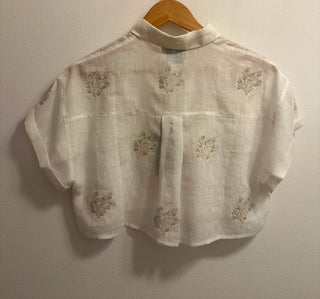 BENARAS THREAD CORAL BONDI SHIRT WHITE