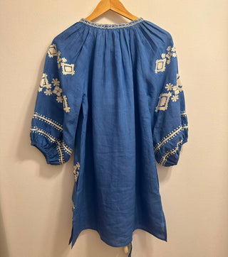 BENARAS BYBLOS PUFF TUNIC SERENA BLUE
