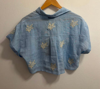 BENARAS THREAD CORAL BONDI SHIRT D.BLUE