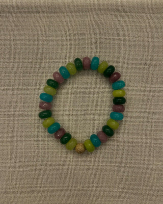 SEALLY MIMI SEMI PRECIOUS BRACELET PURPLE GREEN