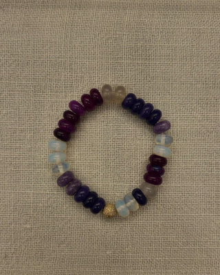 SEALLY MIMI SEMI PRECIOUS BRACELET PURPLE 10