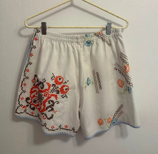 RELAX RE-LUX SHORTS EMBROIDERED COTTON