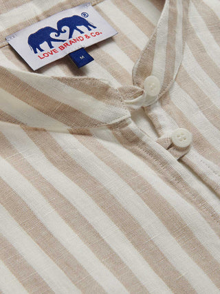 LOVE BRAND COCONUT STRIPE JUMENTO LINEN PONCHO