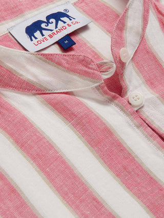 LOVE BRAND STRAWBERRIES & CREAM JUMENTO LINEN PONCHO