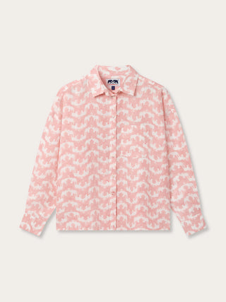 LOVE BRAND ELEPHANT PALACE STRAWBERRY INAGUA LINEN SHIRT