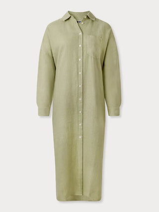 LOVE BRAND KERALA GREEN SAPODILLA SHIRT DRESS
