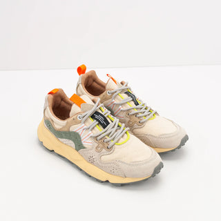 FLOWER MOUNTAIN YAMANO 3 UNI OFF WHITE-SAGE SNEAKERS