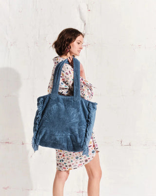 SUN OF A BEACH TERRY TOTE BEACH BAG BLUE