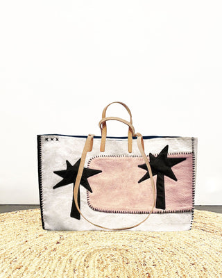 BE PARISIAN PALM BEACH ROSE TOTE BAG