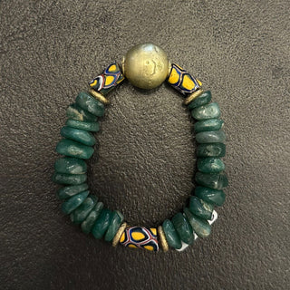 BINIBECA DESIGN AVENTURINE BRACELETS WITH BRASS HERO