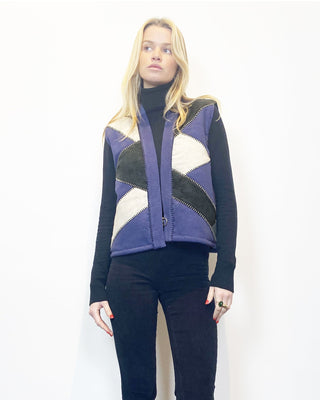 BE PARISIAN JACQUARD ARDOISE VEST