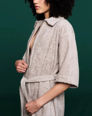 SUN OF A BEACH JUMPSUIT GREIGE TERRY