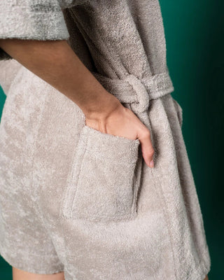 SUN OF A BEACH JUMPSUIT GREIGE TERRY