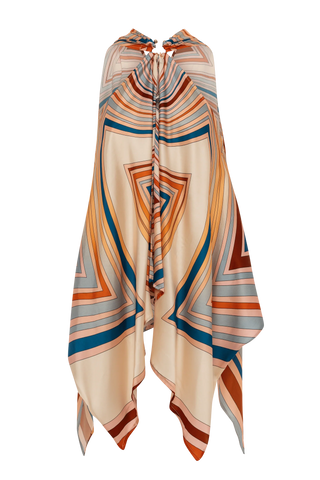 KOSE RESORT IRIS HALTER TOP RAINBOW WHEEL