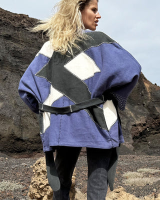 BE PARISIAN ARDOISE JACQUARD KIMONO