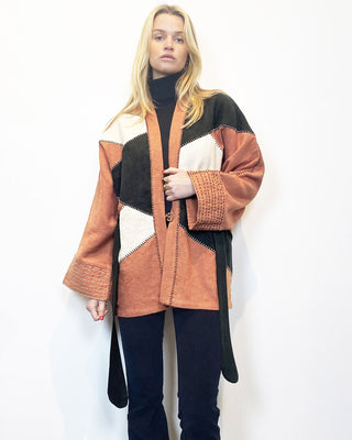 BE PARISIAN JACQUARD SAFRAN KIMONO