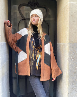 BE PARISIAN JACQUARD SAFRAN KIMONO