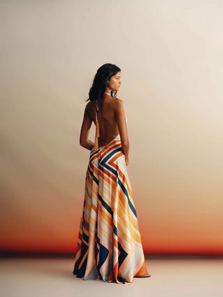 KOSE RESORT JENIFFER GOWN RAINBOW WHEEL