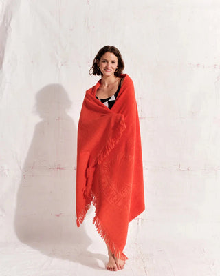 SUN OF A BEACH ORANGE MONOCHROME BEACH TOWEL