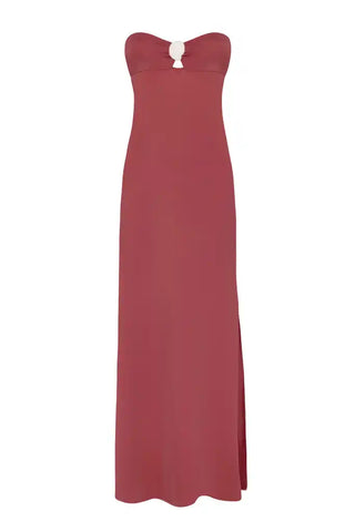 ALICIA SWIM YASMEEN BANDEAU DRESS IN LATINO