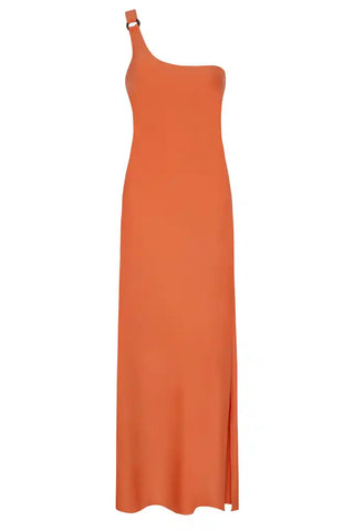 ALICIA SWIM SHALOM - ONE-SHOULDER BEACH DRESS IN SUNSET